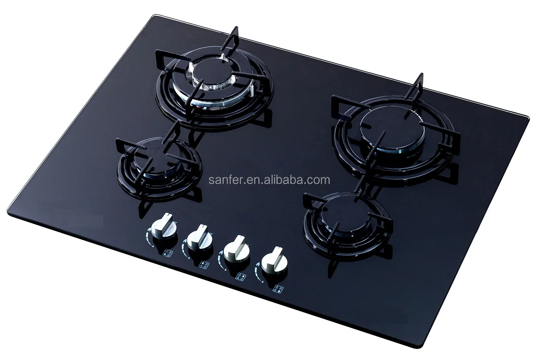 Flame Failure Devices Table Gas Hob 4 Burners Stainless Steel Gas Cooker