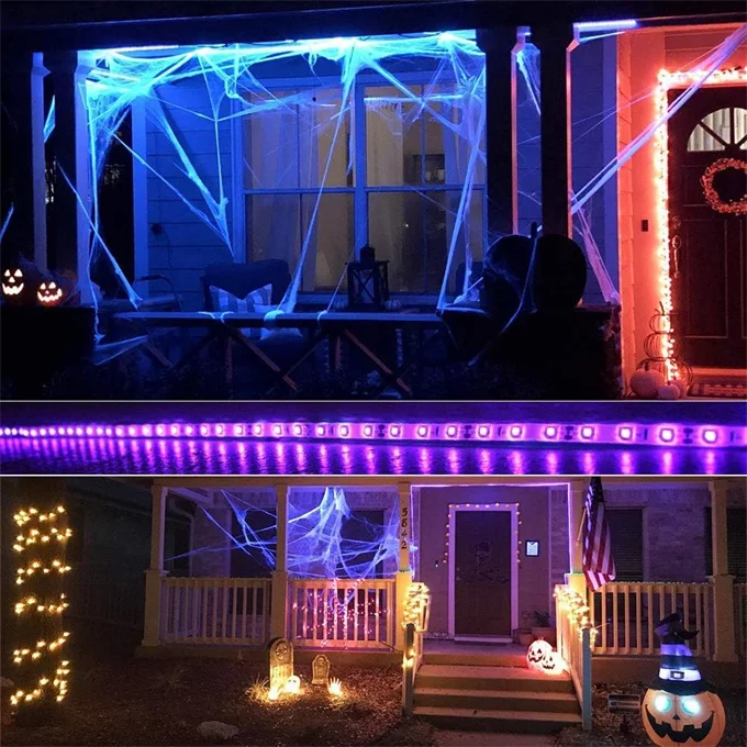 UV LED Strip Light Kit  DC12V 60 LEDs/Meter UVA 365nm UV led strip lights 395nm for Fluorescent Dance Party Body Paint Stage