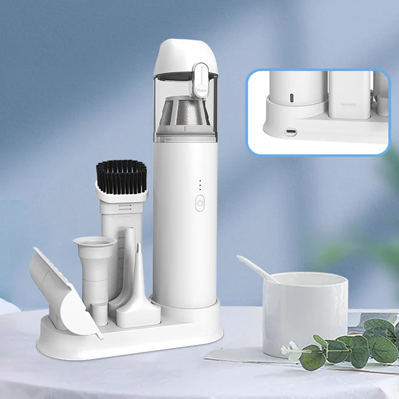 Wholesaling Portable Cordless Mini Handheld Vacuum Air Duster With Multi-Nozzles for Car, Computer, Sofa, Office, Pet, Home