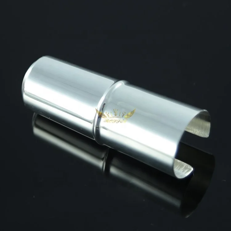 Roffee Woodwind Musical Instrument Parts Accessories Alto Saxophone Sax Headjoint Silver Plated Ligature Mouthpiece