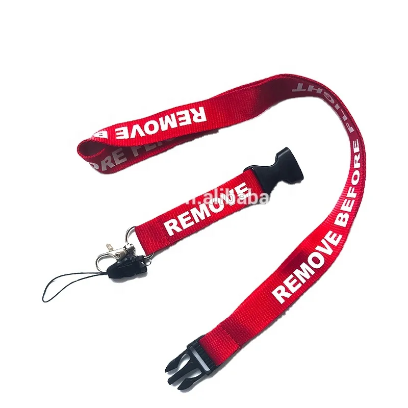 REMOVE BEFORE FLIGHT Lanyard Keychain