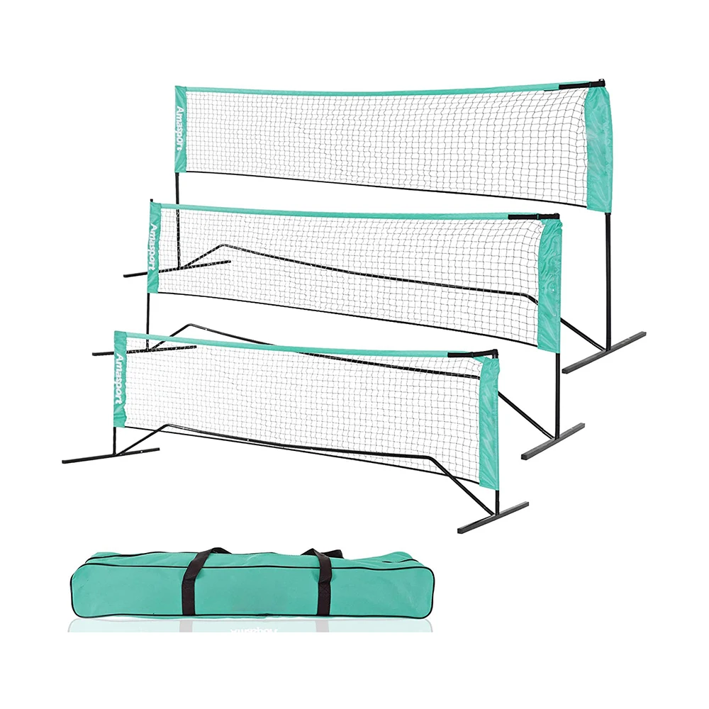 adjustable badminton baseball net for family travel