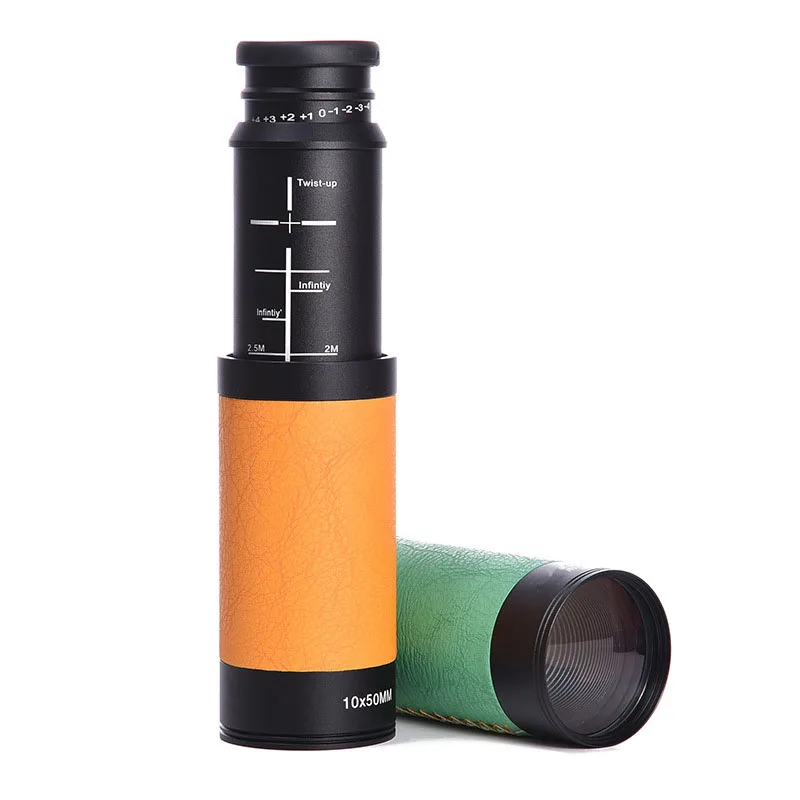 Hot Selling 10X50 Outdoor Bird-Watching Pull-Out Pirate Zoom Lens Telescope FMC Coated 50mm Objective Diameter