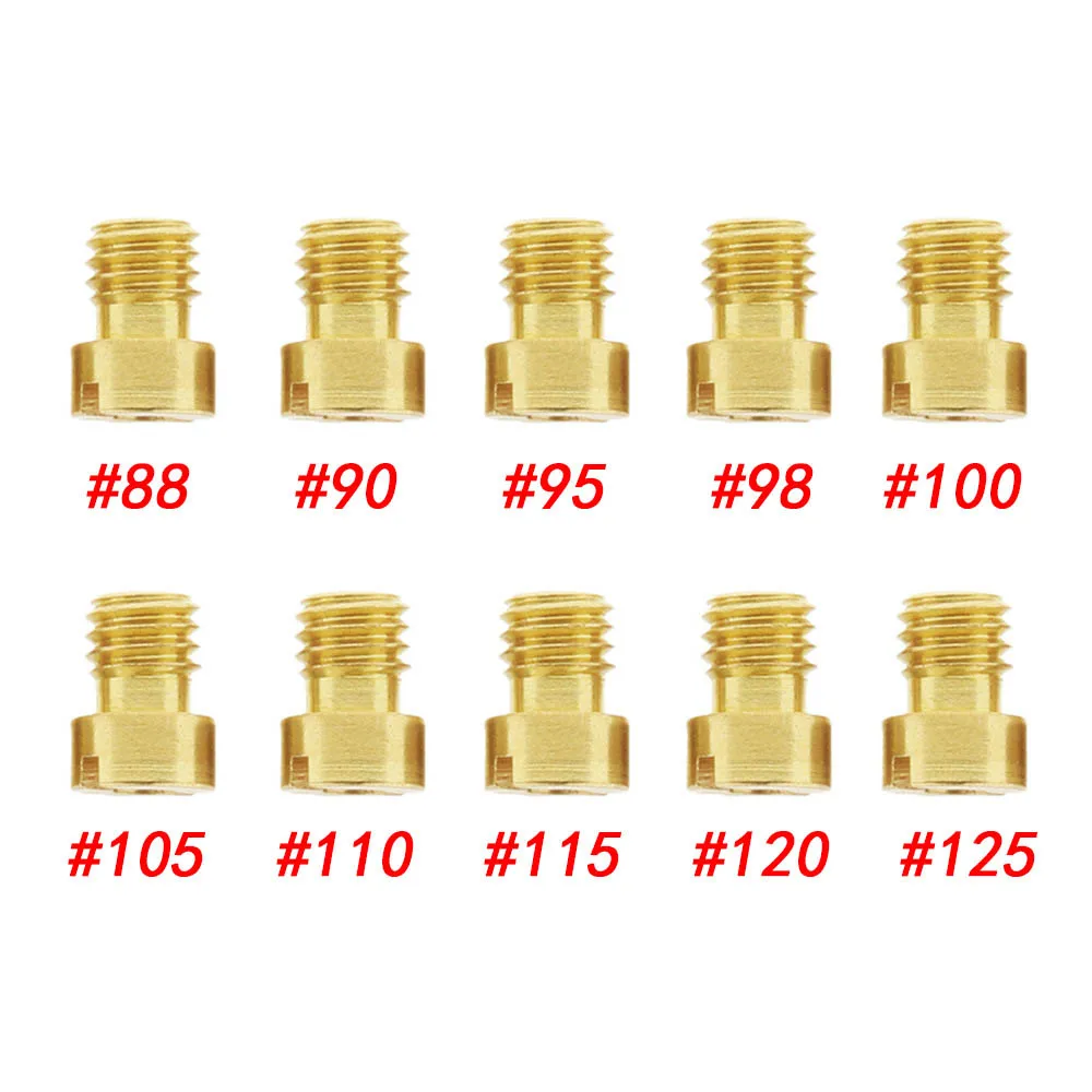 10PCS Main Injector Nozzle #88 - #125 Dellor.to PHB.L FRD PHBH VHB Carburetor Main Jet