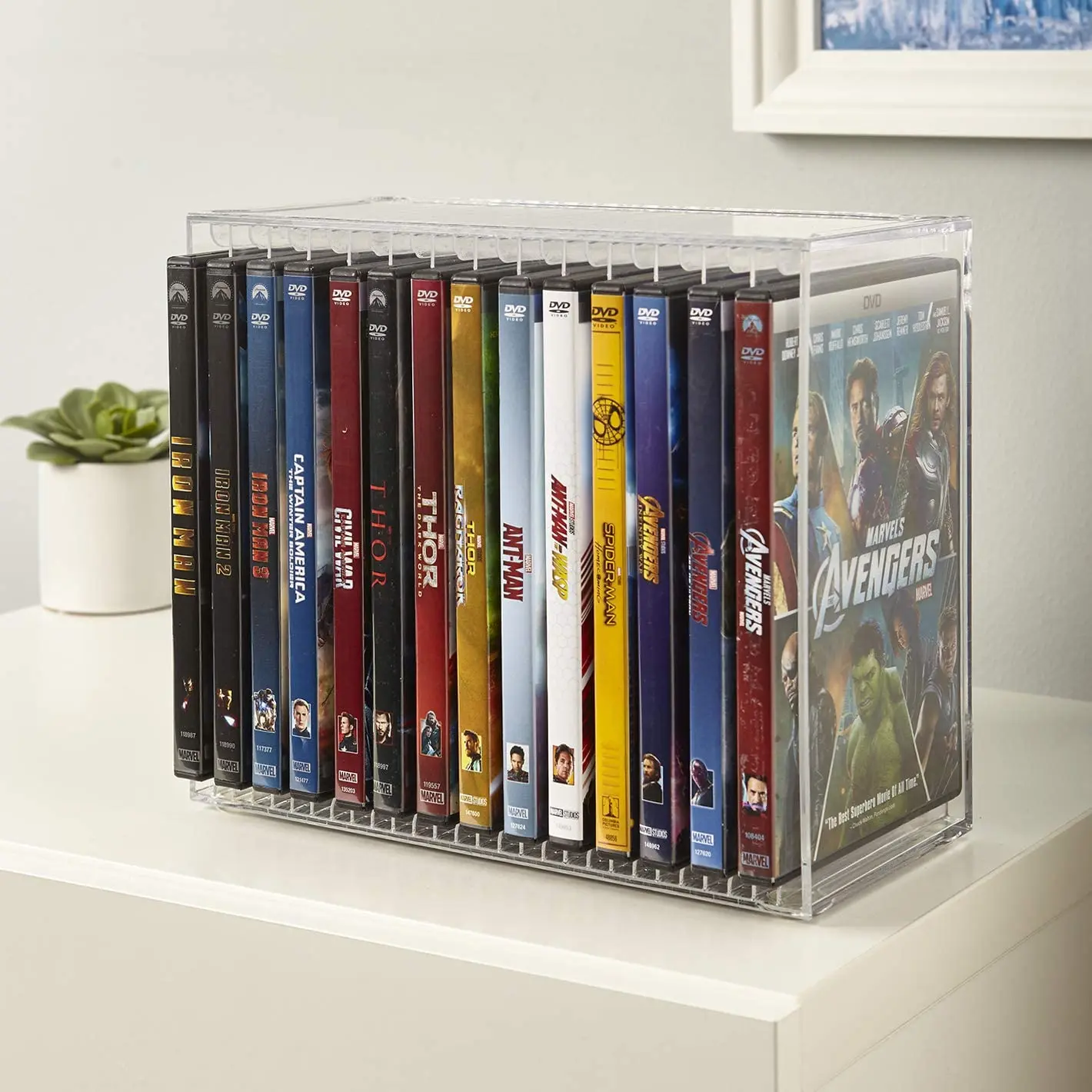 Factory custom transparent stackable Video Game Disk DVD CD holder display shelf