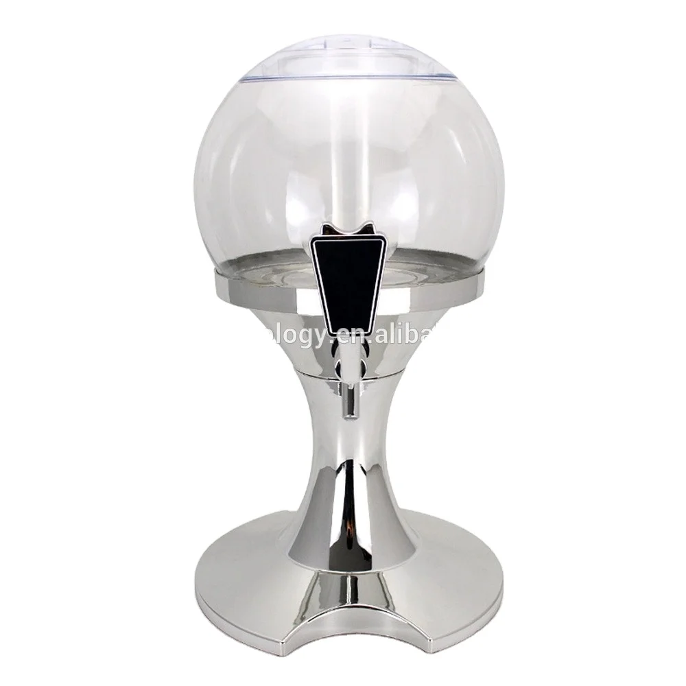 Tabletop 3.5 liters drink dispenser globe shape beer/Draft Beer Tower With Ice Tube Cooling