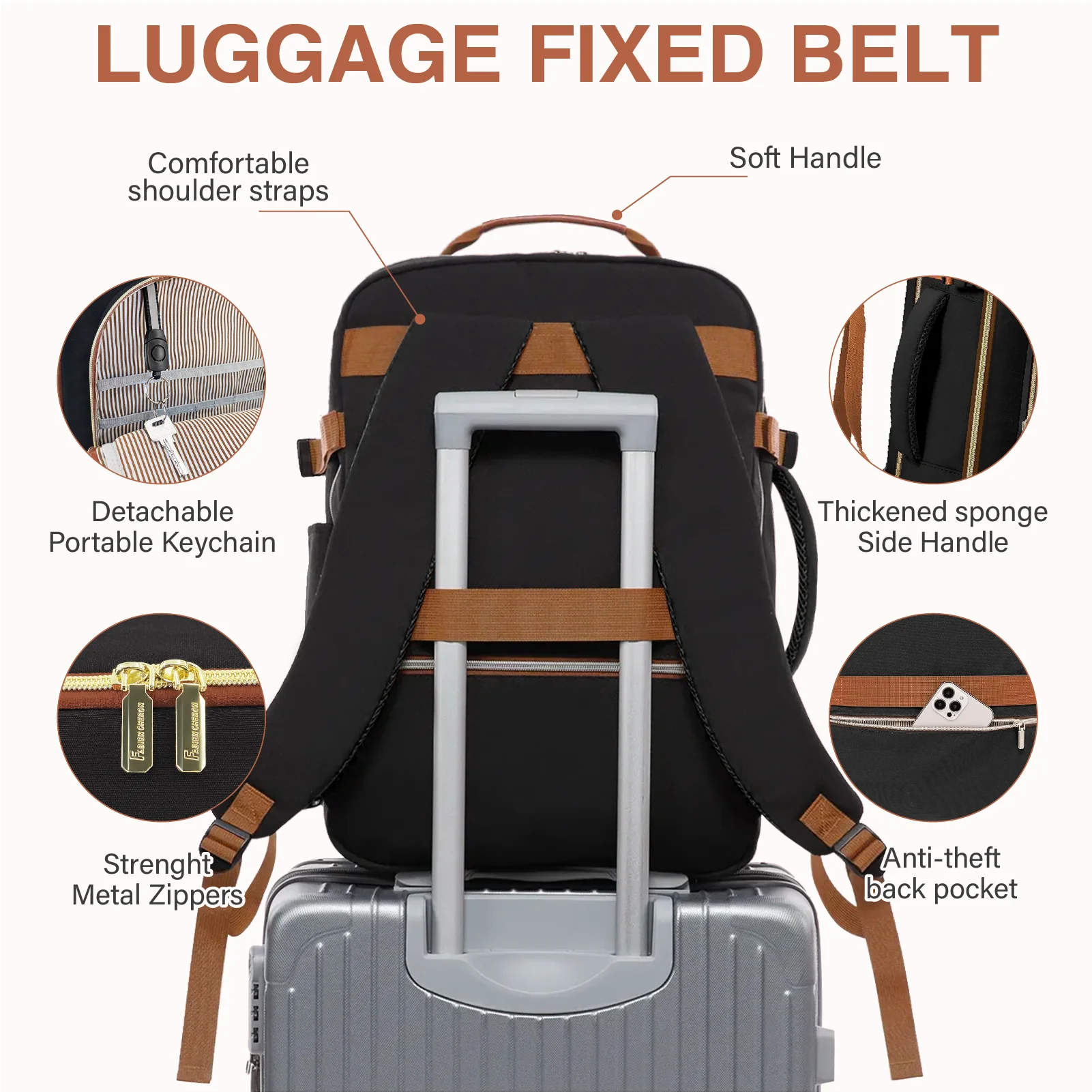 Vietnam Custom Extra Large Expandable 52L Weekender Flight Approved Travel Laptop Backpack USB & Shoe Compartment for School Use