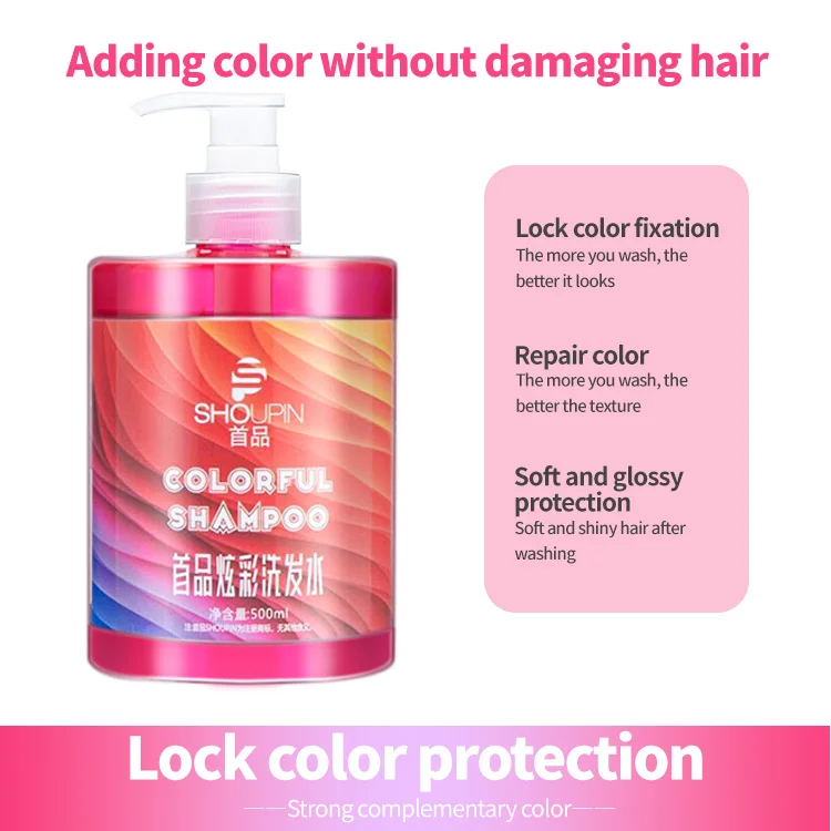 Professional Manufactures No Yellow Shampoo Easy Fixing Hair Color Fixing Color Protect Shampoo