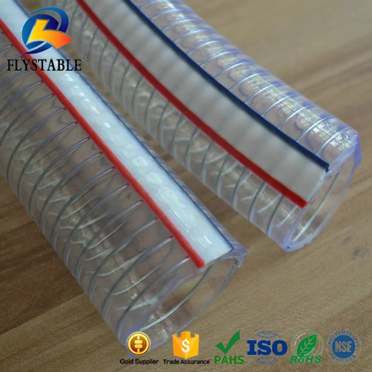 PVC Steel Wire Reinforced Spring PVC Transparent PVC Spring Hose Steel Wire Reinforced Suction Hose Delivery Hose