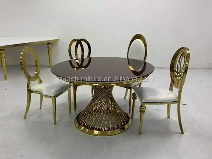 Wholesale factory price metal gold steel wedding chair for banquet hall GD-SC013