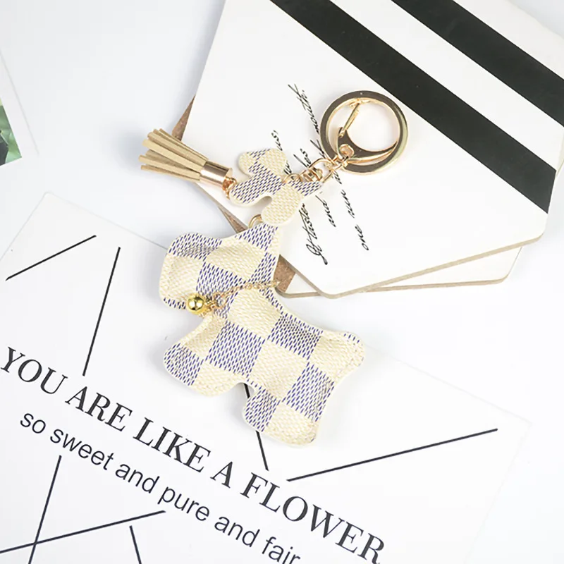 
Handmade Boutique Cute Animal Shaped Horse Golden Metal PU Leather Bag Pendant Keychain 