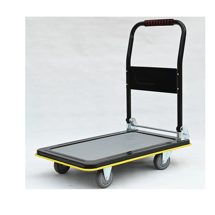 
150kgs flatform platform push tires gold organizer trade trolley 