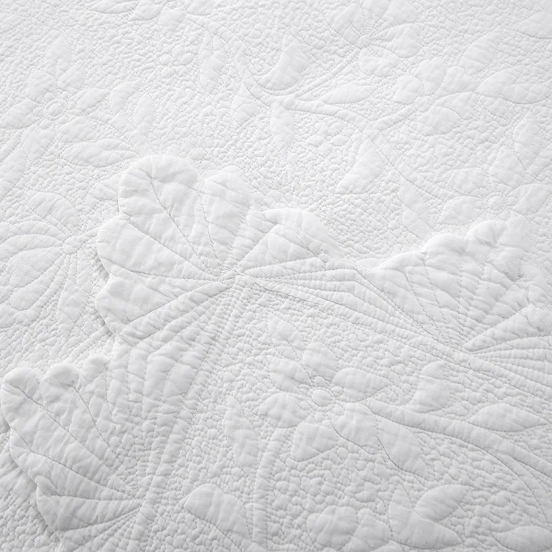 CFP G536 Stocked Cotton King/Queen Size Quilted Floral Bedspread