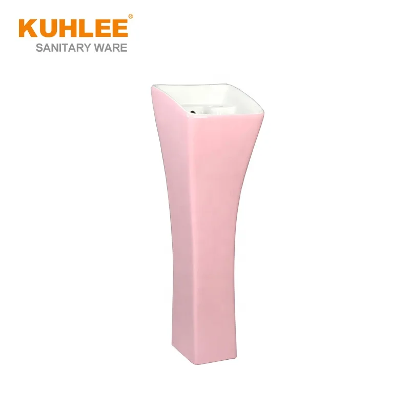 Pink Bathroom Lavabo Small Bathroom Ceramic Wash Hand Basin Pedestal Sinks