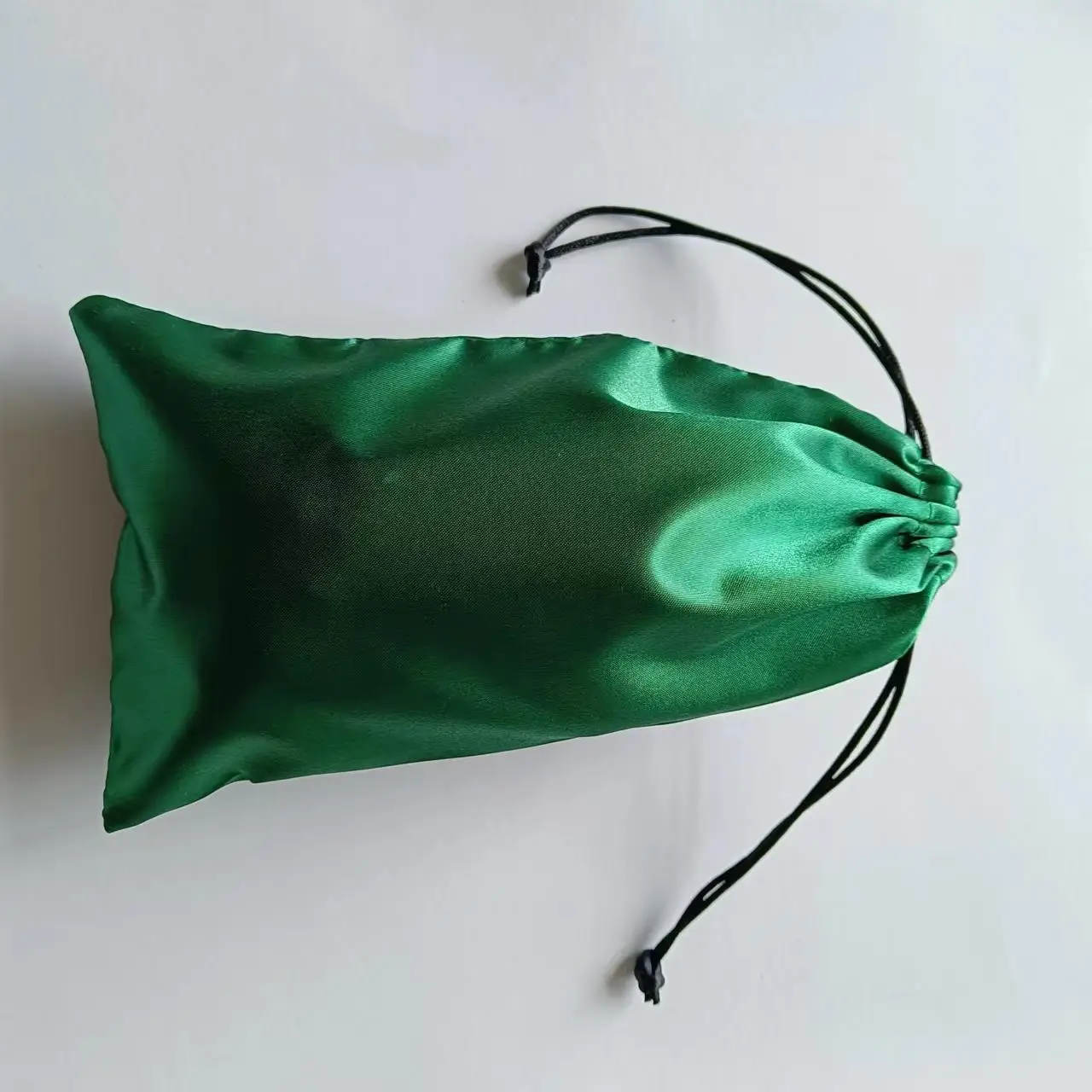 Wholesale Custom Pink/ Black Satin Bag Pouch With Drawstring custom logo satin bags