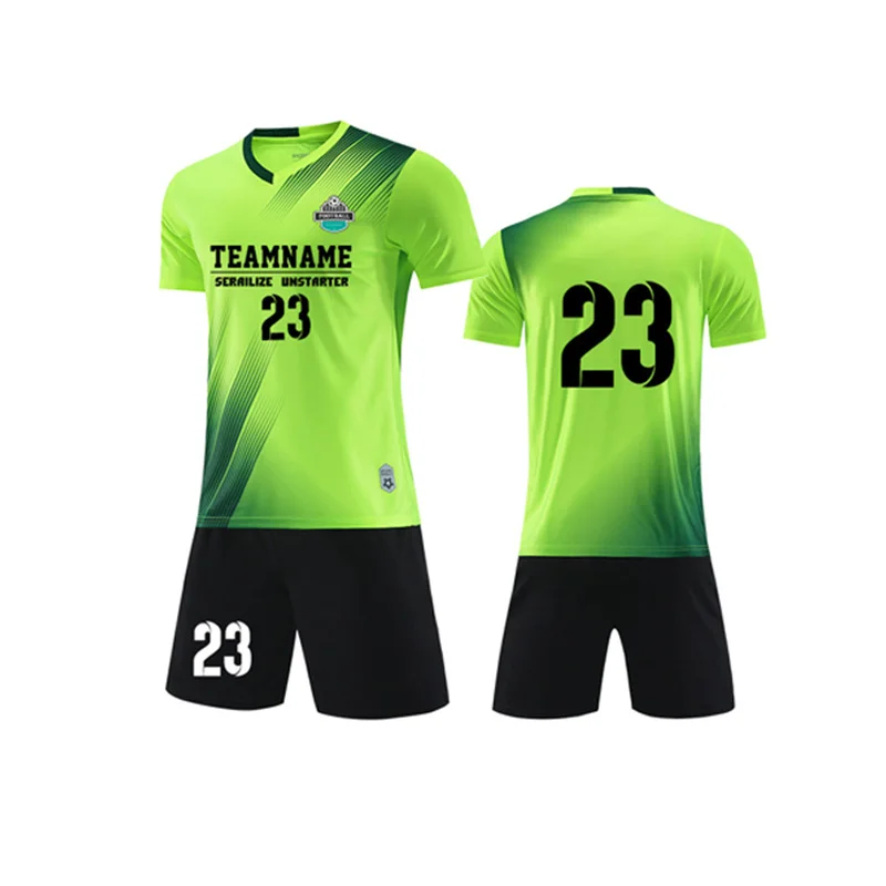 Plain Football Kits Wholesale Custom Logo Blank Printed Soccer Jerseys Kits Men Full Football Team Uniform Sets