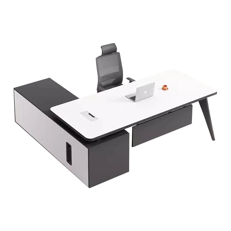 Luxurious Simple L-Shaped Executive Manager Desk Office Furniture Direct Sale
