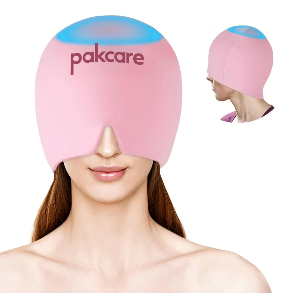 Factory OEM Hot Compress Cold Therapy Head Wrap Gel Ice Headache Hat Migraine Relief Cap