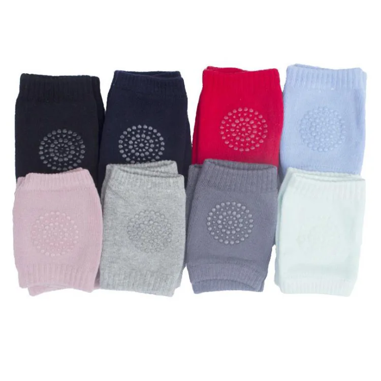 
 Hot Selling Anti-Slip Breathable Comfortable Baby Knee Pads for Protective Knee Pads Solid Color Kids Elbow&Baby Knee Support  