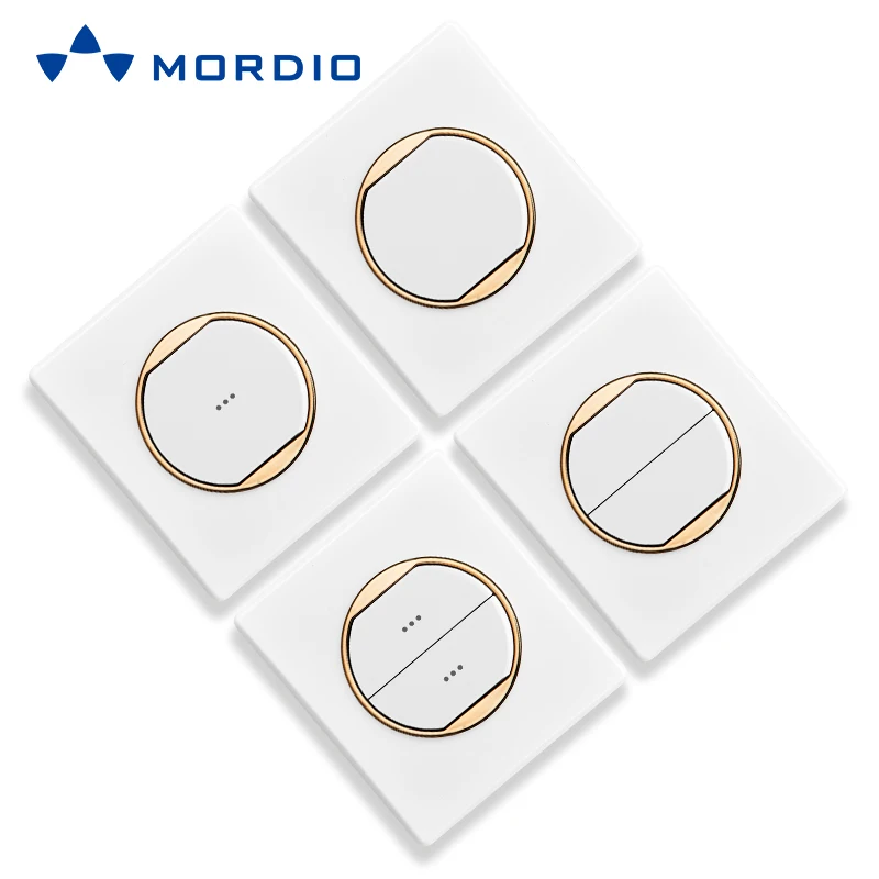 C2 Golden Electrical european standard wall switch socket 1gang 2way Switch