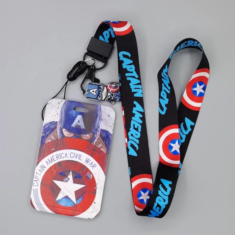 Wholesale Anime Character Marvel Spider-Man Student Bus Campus Card Holder Anti -Lost Neck Lanyard