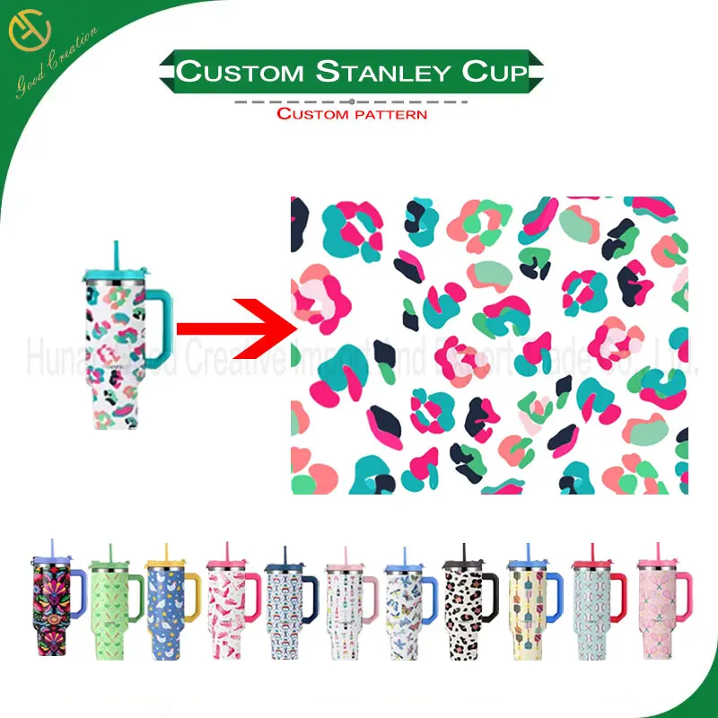 Custom 40oz Tumbler with Handle Straw Stainless Steel Double Wall Vacuum Metal Cup Travel Coffee Mug