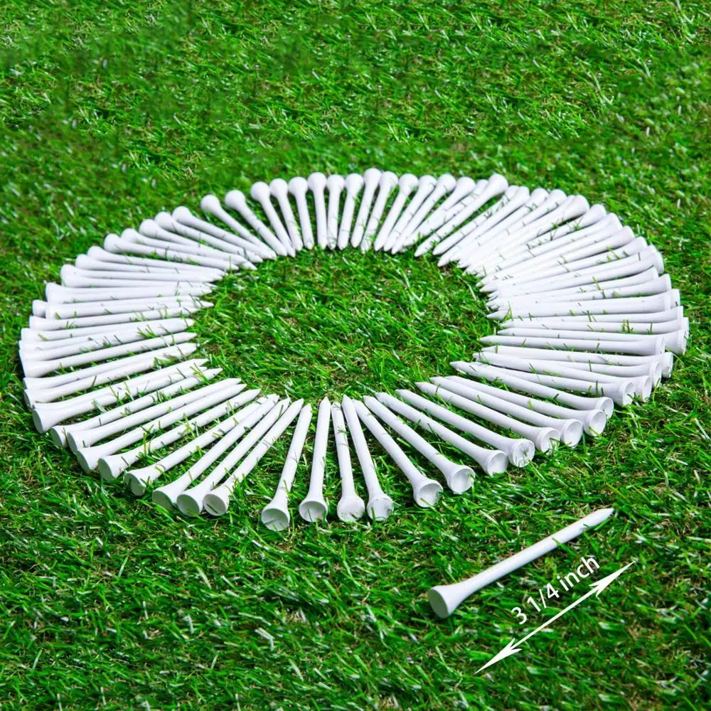 Plastic Golf Tees 3 1/4 inch  Vibrantly Colored, Professional Durability and Quality