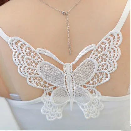 
 Женские кружевные короткие топы из модала с бабочкой на спине  