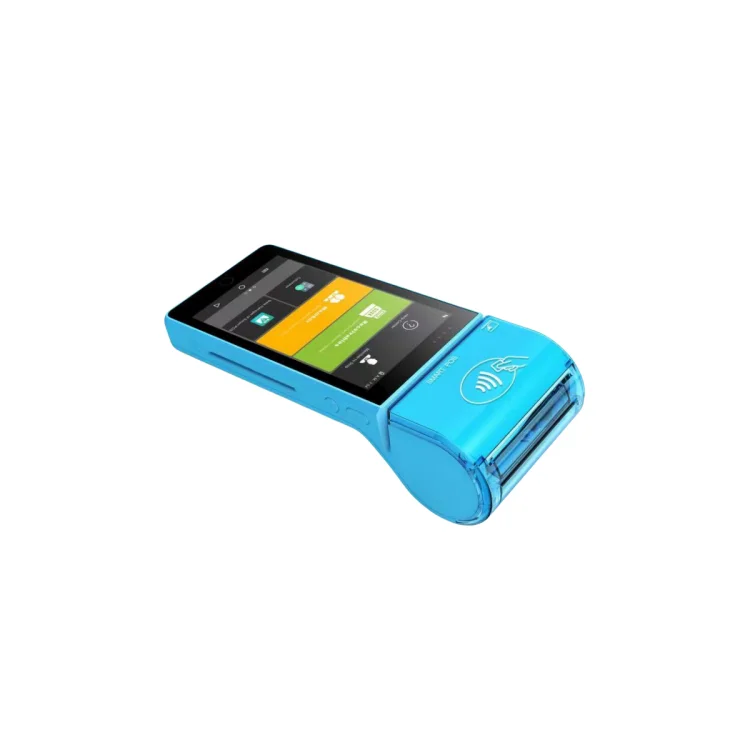 5-inch Android Handheld POS Terminal 58mm Magnetic Stripe Card IC Card NFC Reader 1D 2D Bar Code Reader China Bluetooth Lock Hba