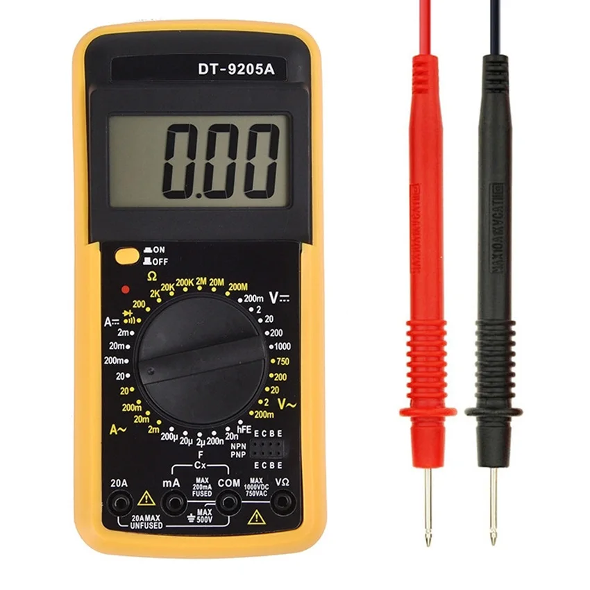 Economy Digital Multimeter current voltage meter from China factory directly cheap price DT9205A