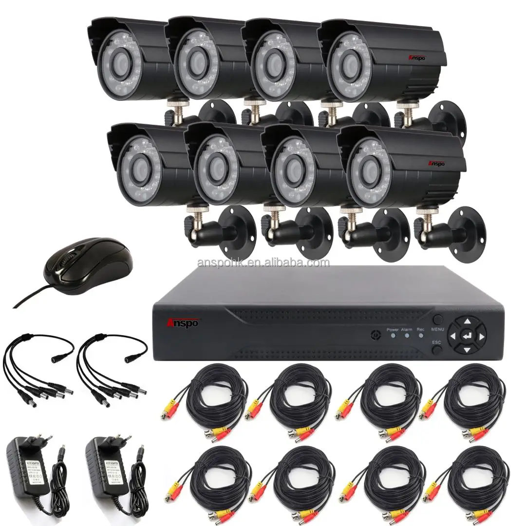 720P CCTV Surveillance KIT 8Ch DVR With 1.3MP AHD Camera night vison BNC cable home security CCTV system 8CH AHD Camera KIT