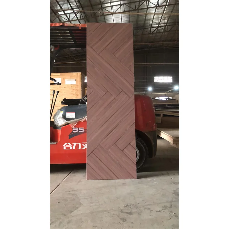 Interior Walnut Wooden Doors Flat Single Wood Interior Door for Homes