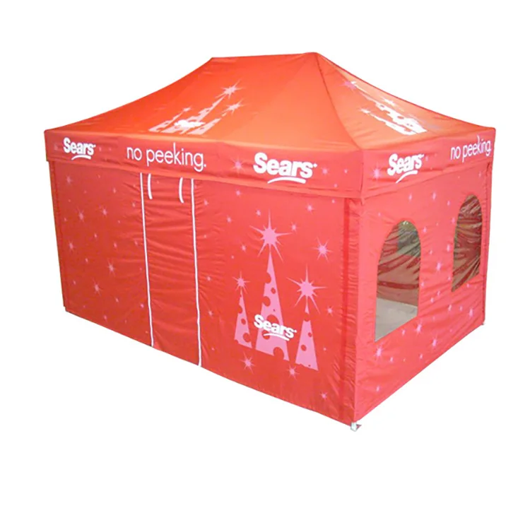 4X8M Large Folding Tent With Pvc Window gazebo And Roll Up Door Sidewall canopy