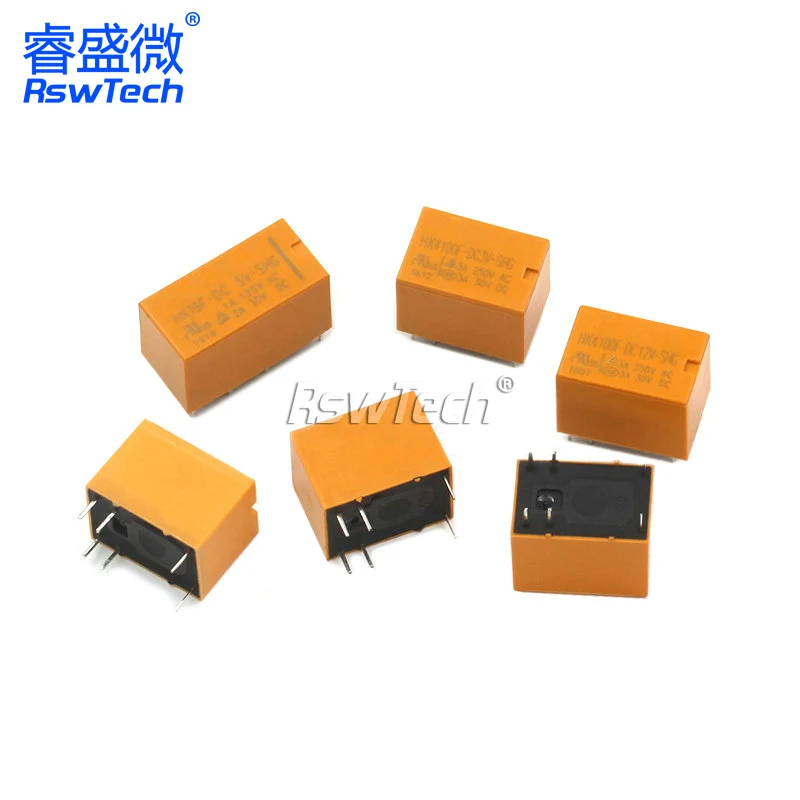 Small Signal Relay HK4100F/HRS1H/HK19-S-DC12V-SHG 6 pin DC 3V 5V 12V 24V-SHG Pcb annunciator relay
