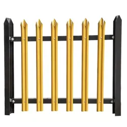 European Style Galvanized And Powder Coated Metal Palisade Fence Panels For Road and Railway