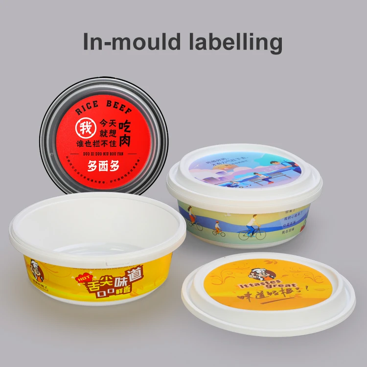 1000ml 32oz Custom LOGO available plastic bowl with inviolable closure tamper evident box container for food with lock