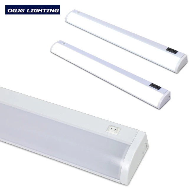 OGJG aluminum profile 60cm 90cm 120cm 150cm Surface Mounted Linear Cabinet Under Closet Shelf Kitchen Lighting led strip light