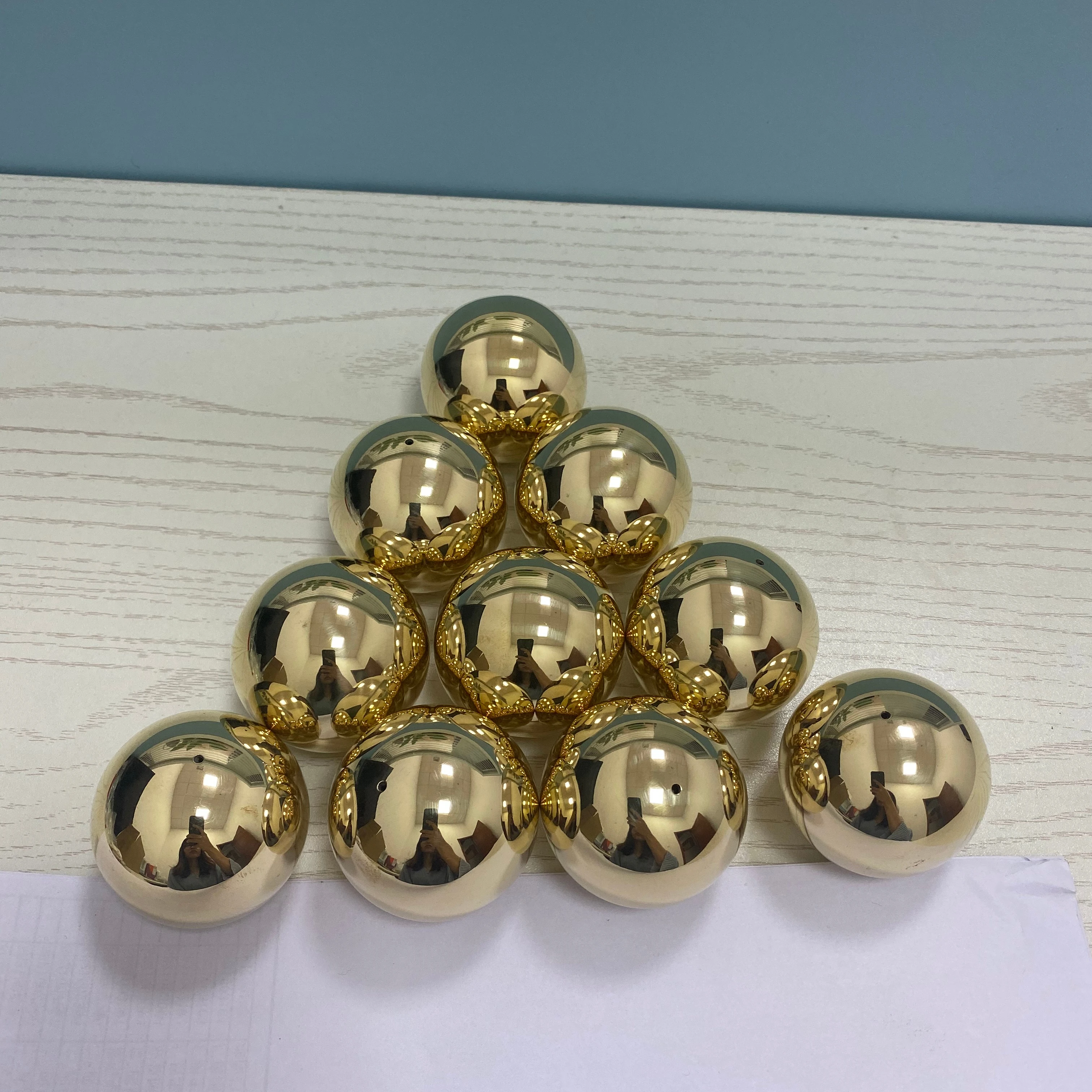 Полированная латунная Сфера 30 мм-300 мм медный полый шар полушар декоративные формы продукт