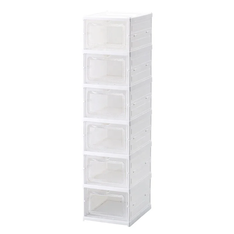 9 Tier  Stackable Plastic Shoe Shelf Cabinet Organizer Storage Bin with Clear Door No Assembly Required shoe rack cabinet