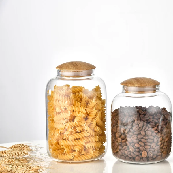 Best Selling Hot Chinese Products Glass Food Storage Jar Glass Sugar And Coffee Storage Jar Set