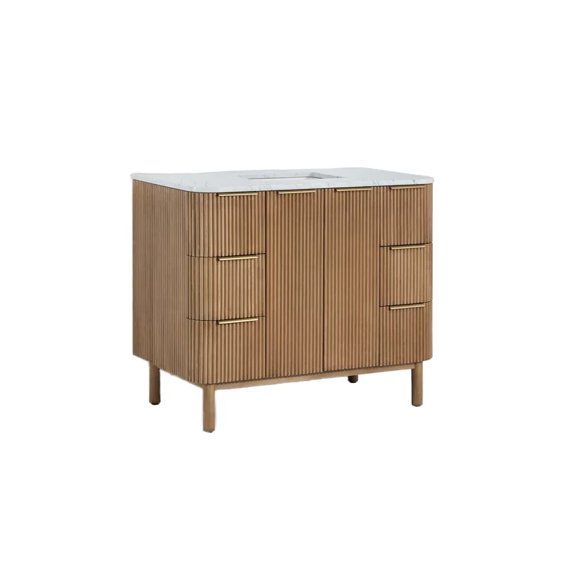 Vietnam Factory Luxury Classic Italian Style Bathroom Furniture Vanity Cabinets Modern Design for Hotels