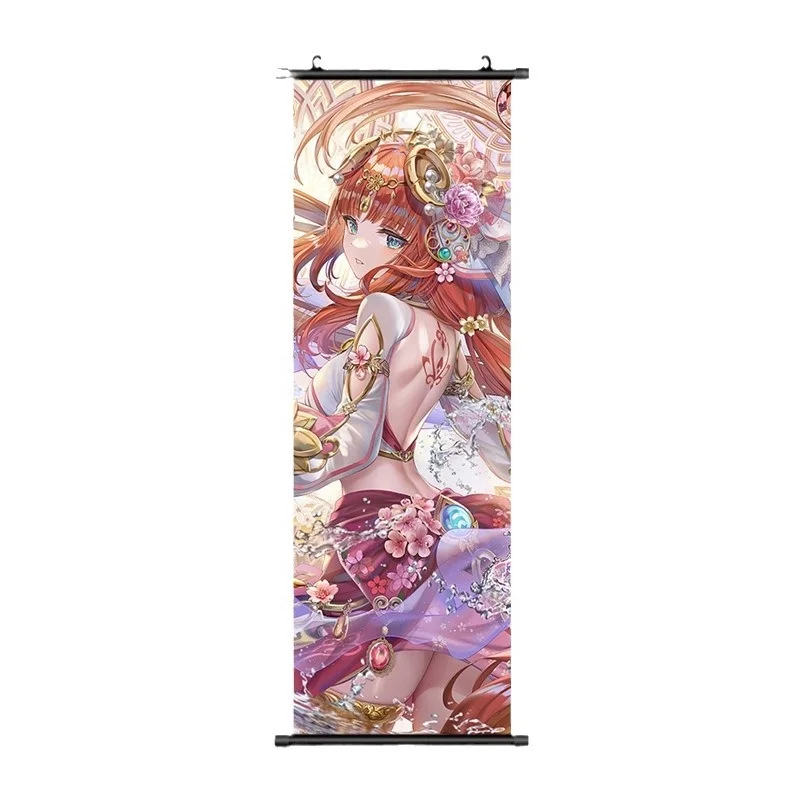 Genshin Game inkjet scroll wall chart Game character cartoon decoration animated poster animated wall chart