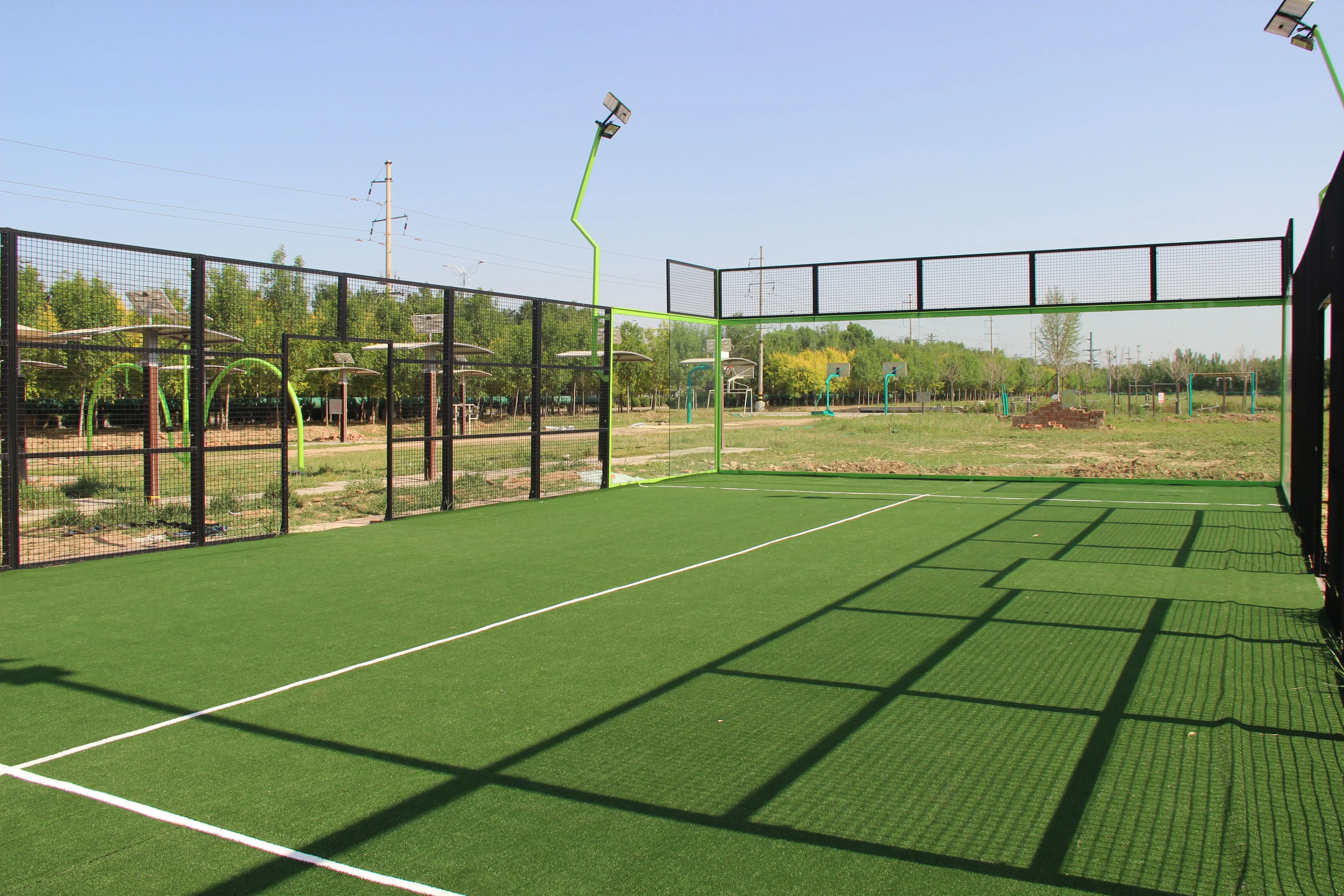Padel Court Tent Cover Court Tent and Tennis Sports Rain Cover Polygon Sport Tent for Badminton or Tennis Court