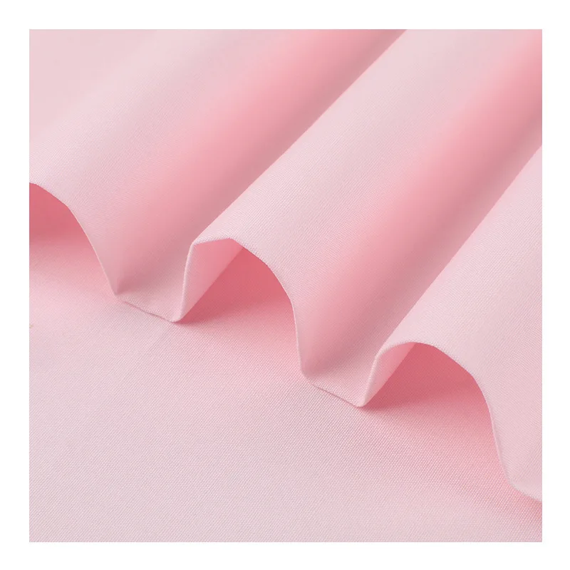 Solid Color Plain Dyed Fabric Woven Poplin Fabric for Summer Clothes Shirts cotton fabric roll