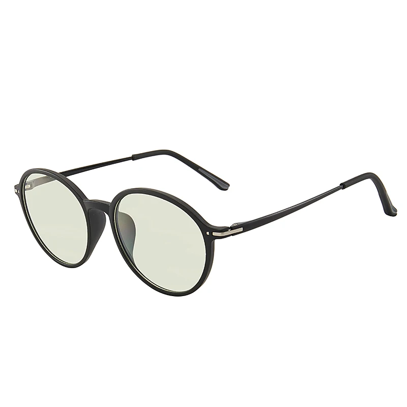QM1805 high quality negative ion unbreakable blue light filter round frame computer glasses with metal arms 2022