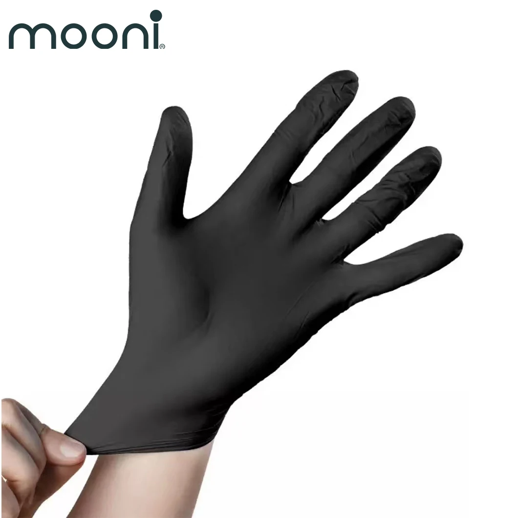 Wholesale Custom Single Use Household Industrial Food Powder Free Safety Nitrile Black Cleaning Products