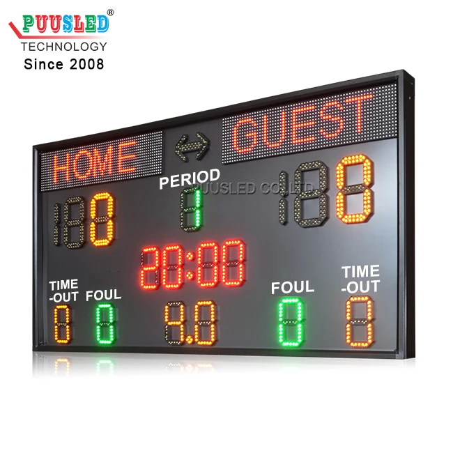 High quality basketball score screen digital led professional basketball score screen full set of equipment for basketball games