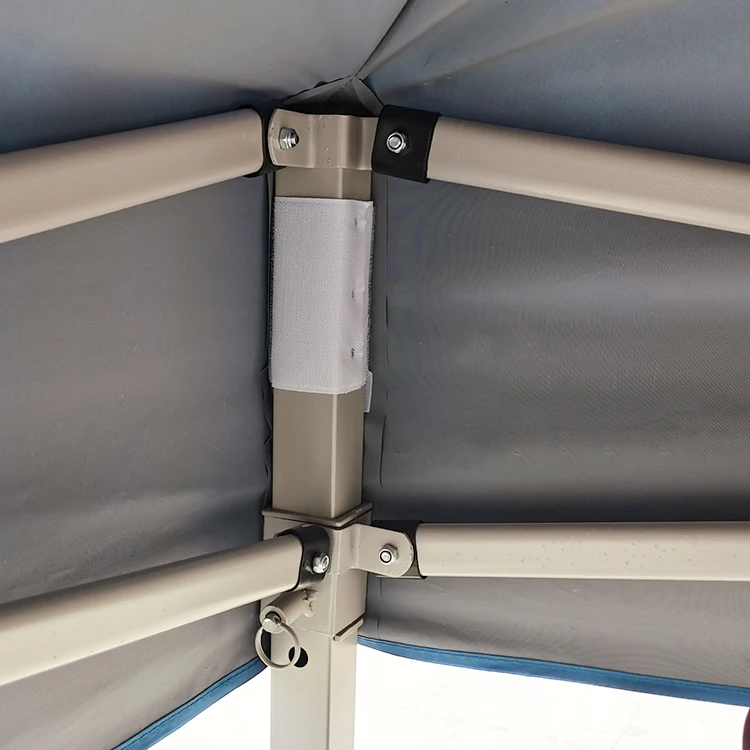 10x10ft Metal Stretch Sun Shade Tent Canopy Parts Folding Big Gazebo Tent Trade Show Tent Outdoor