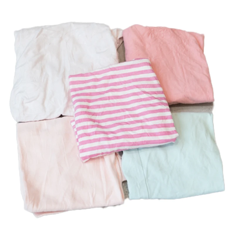 Pure Cotton Waste Good Oil and Water Absorbing Rags T Shirt Waste Multinational Selling Light Mix Colors Textile Waste