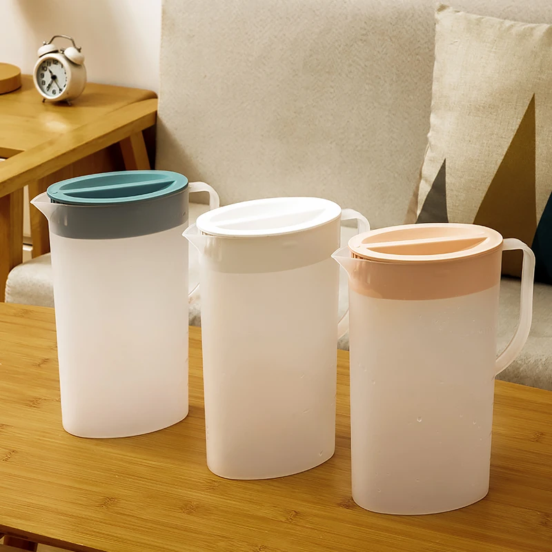 Clear Water Pitchers  Beer Drink Kettle Reusable Cold Drinking Jug Food Grade Plastic Cold Water Jug With Lid